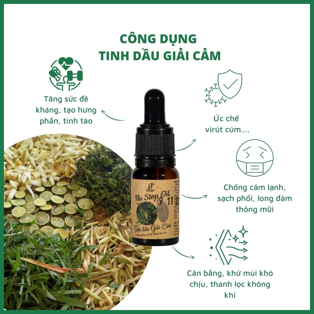 Tinh dầu Giải Cảm 5 Tinh dầu giải cảm 100% nguyên chất từ thiên nhiên
