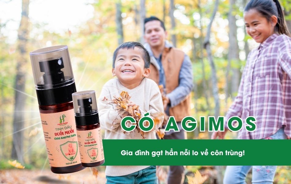 Du lịch chữa lành với tinh dầu thiên nhiên? (P.2) 3 Tinh dầu đuổi muỗi Agimos - "người hùng" trong chuyến du lịch chữa lành của cả gia đình