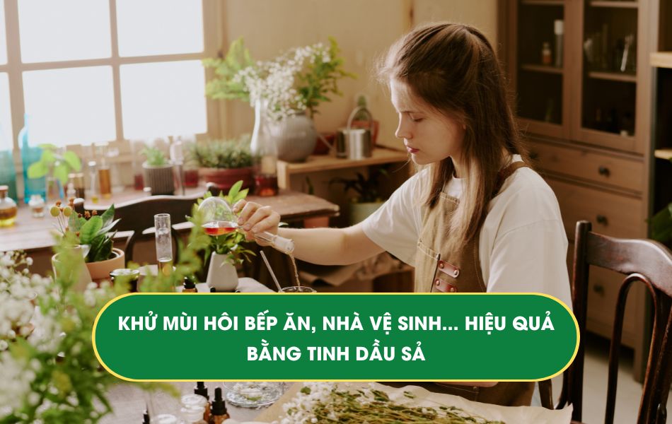 Khử mùi hôi hiệu quả bằng tinh dầu sả
