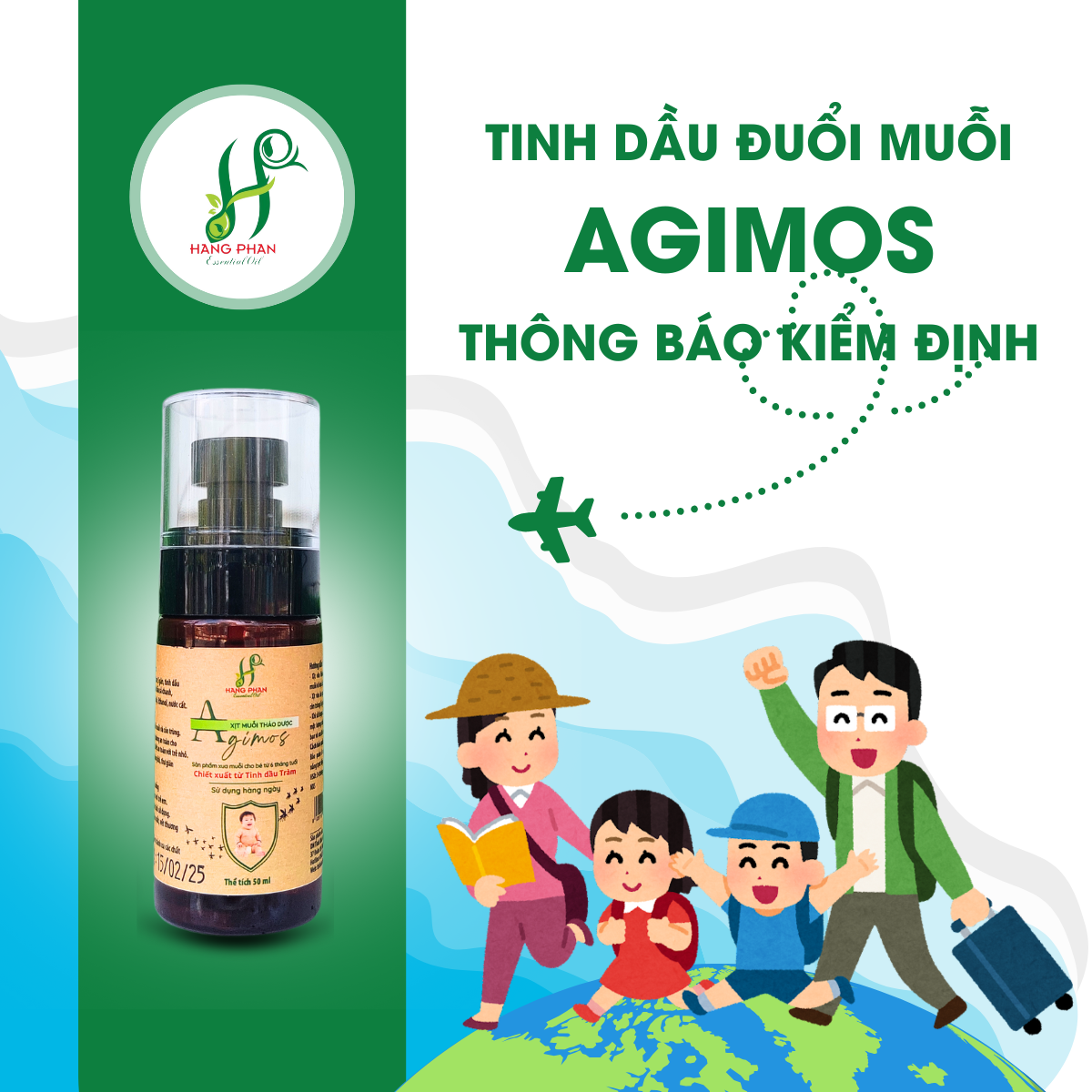 Tinh dầu đuổi muỗi Agimos 10 Kiểm định sản phẩm tinh dầu đuổi muỗi Agimos