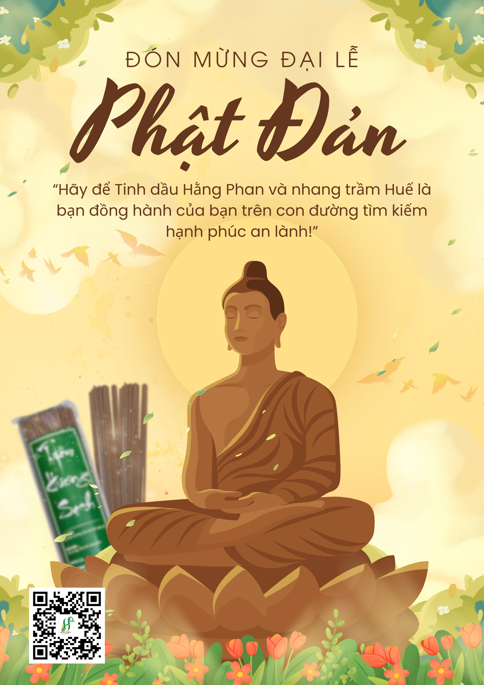 Mừng Đại Lễ Phật Đản (Vesak) 2025 cùng nhang trầm Huế Hằng Phan!