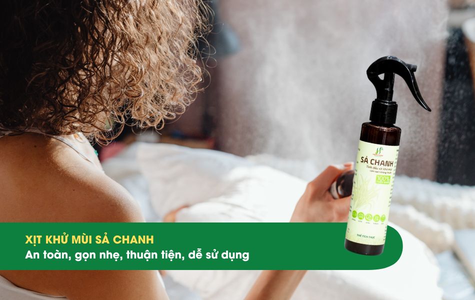 Xịt khử mùi sả chanh: An toàn, gọn nhẹ, thuận tiện, dễ sử dụng